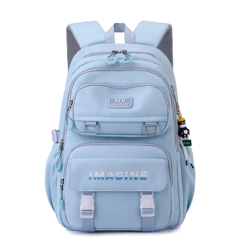 Female College Student Backpack Double-shoulder Bag. School Bag Lightweight Casual Fashionable. Travel Bag Outdoor Bag.