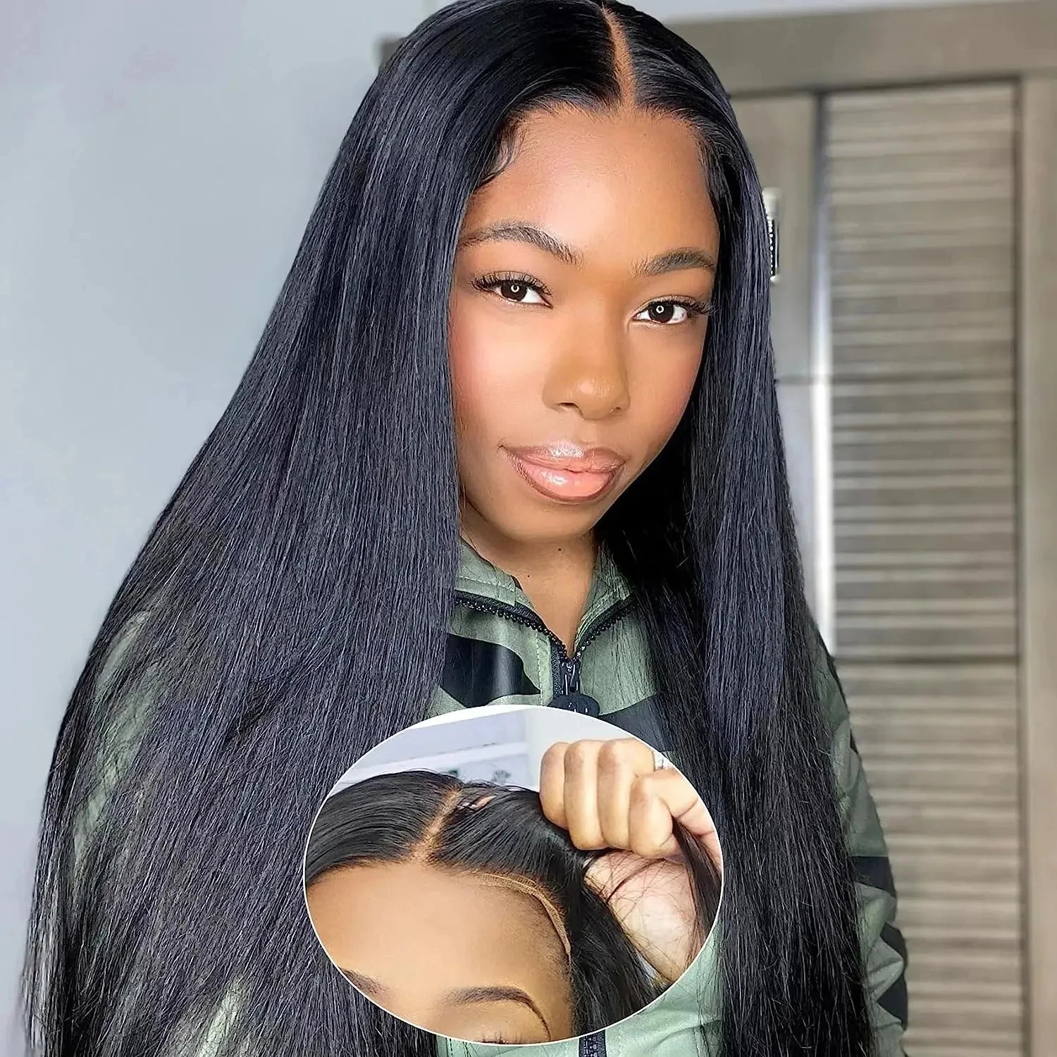 Ready to Wear Brazilian Straight Precut Preplucked Glueless Wigs 6x4 Lace Front Closure Human Hair Wigs for Black Women