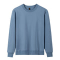 Cotton Terry Light Blue Pullover Hoodie Customized Thin Style Crew Neck Shirts Long Sleeve Men Working Shirt