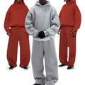 Premium Luxury 2 Piece Tracksuit Set Heavyweight Cotton Hoodie and Jogger Sweatsuit Custom Embroidery