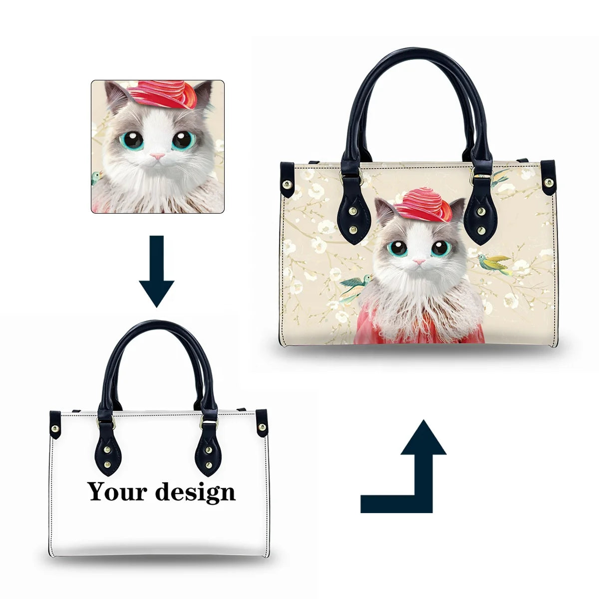 New Yellow High Quality Tote Bags for Women Leather Blank Tote Bags With Zipper Pu Leather Handbags for Women