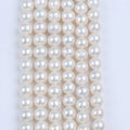 Zhuji Pearls Natural 11-13mm White Edison Round Freshwater Pearl Strands for Jewelry Making