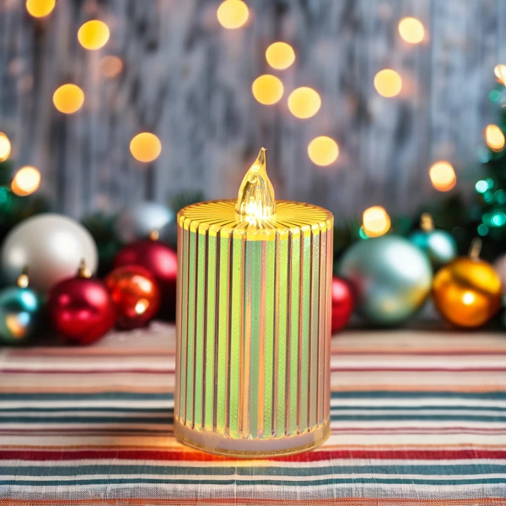 LED Flameless Candle Transparent Electronic Eid Mubarak Ornaments Decorations Eid Party Deco LED Ramadan Lanterns