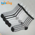 Ehanking Fashion Women Ladies Sheer Mesh Ice Silk Socks Lightweight Breathable Mid Tube Socks Ultrathin Lace Elastic Socks