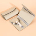 Professional Disposable Stainless Steel Nail Clipper Cuticle Nipper with New Leather Case for Ingrown Nail Care Fingers Toes