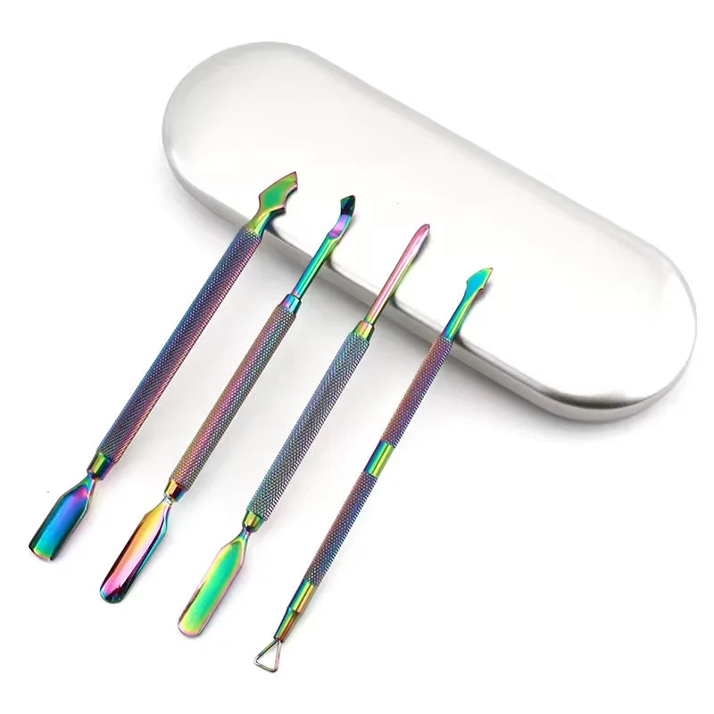 Supplier Stainless Steel Nail Supplies Nail Tools Dead Skin Push Nail Cuticle Pusher