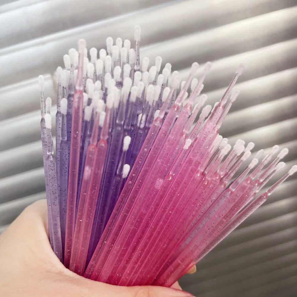 Professional Cotton Swab with Long Tip Micro Brushes for Eyelash Extension Makeup Tools MegaBDM