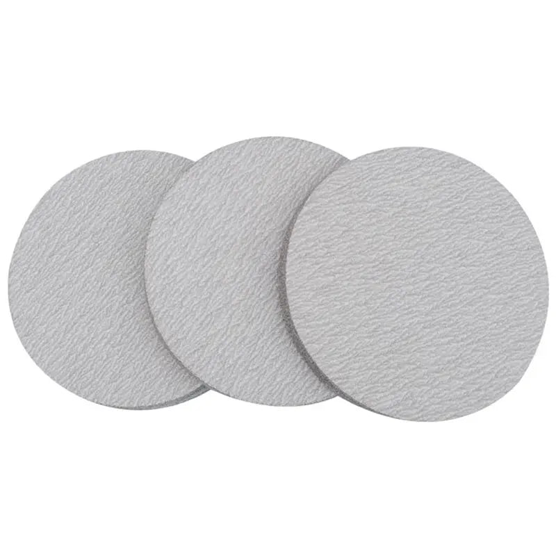 100pcs 5 Inch 125mm White Round Dry Scrub Sandpaper Disk Sand Sheets Grit 60-1000 Hook Loop Sanding Disc for Polish