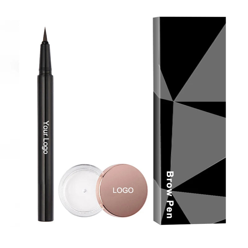Private Label Brow Liner Pen Liquid Brow Mapping Pen Waterproof Eye Brow Tattoo Pencil Eyebrow Microblading Pen