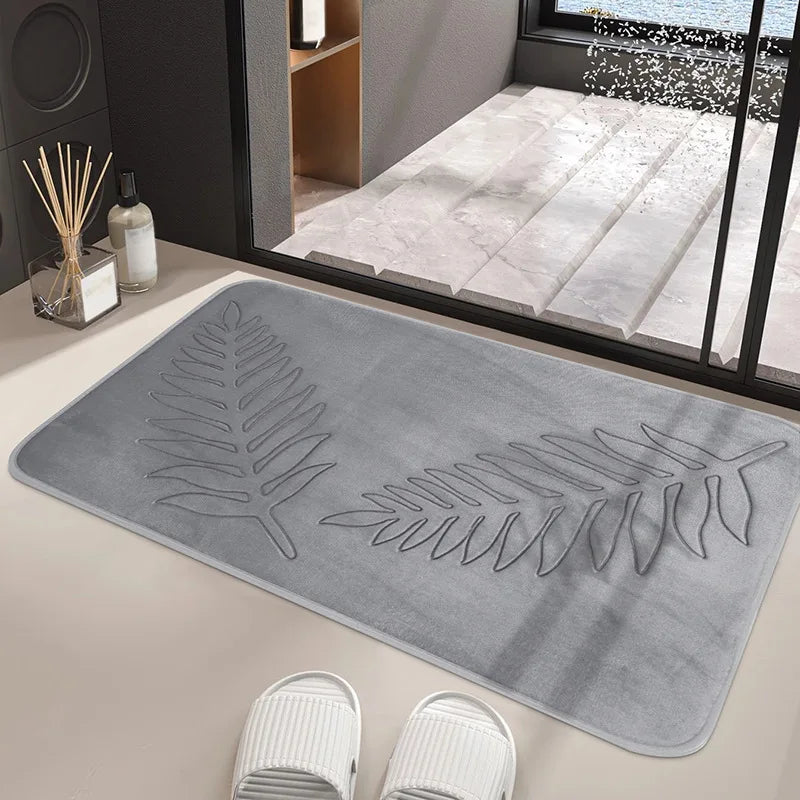 Memory Foam Toilet Floor Mat Bathroom Absorbent Non-slip Mat Living Room Bedroom Kitchen Floor Mats