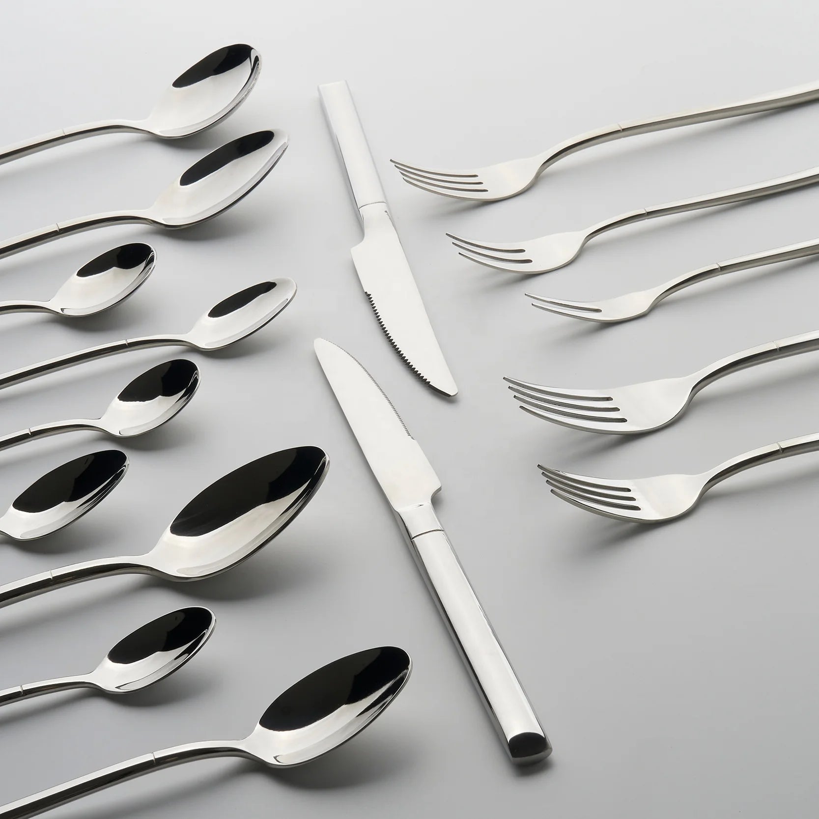 Stainless Steel Modern Cutlery Set 18/10 Silverware Set for Hotel Restaurant