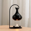 2024  Luxury Black Ceramic Wax Melt burner Essential Fragrance Ceramic Oil burner Home Wax burner for Decoration