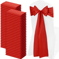 Custom Green Red Silk Chair Ribbon Streamers Wedding Party Banquet Chair Cover Decorative Scenes with Ding Scarf Back Flower
