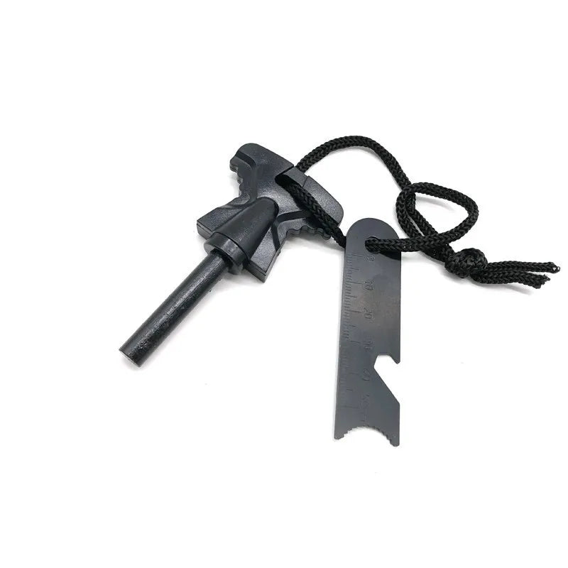 Survival Waterproof Fire Starter Outdoor Camping Hiking Portable Wood Handle Flint Fire Starter