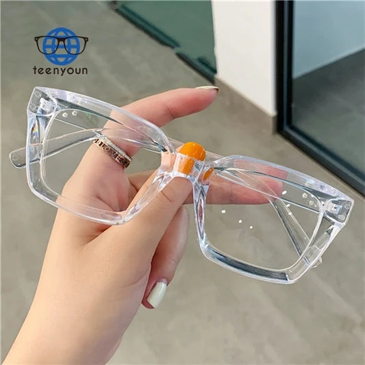 Teenyoun Square Unisex Designer Glasses Frames Optical Eye Frame Wholesale Anti Blue Eyeglasses Men and Women