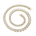 BC132 Hip Hop Jewelry Brass Cubic Zircon Tennis Chain Necklace Men Party Gift