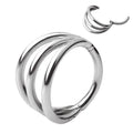 Custom Fashion G23 Titanium with 3 Fans Side Facing Hinged Segment Clicker Fashion Body Jewelry Manufacturer