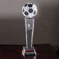 Football Soccer TROPHY CRYSTAL CLEAR GLASS ORNAMENT TROPHY GIFT MH-NJ0050