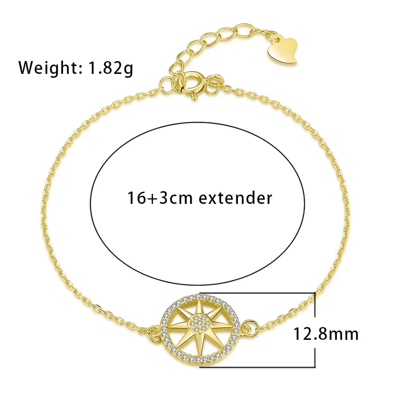 Fashion 925 Sterling Silver Star Anchor Bracelet for Women Jewelry Bracelet Charm