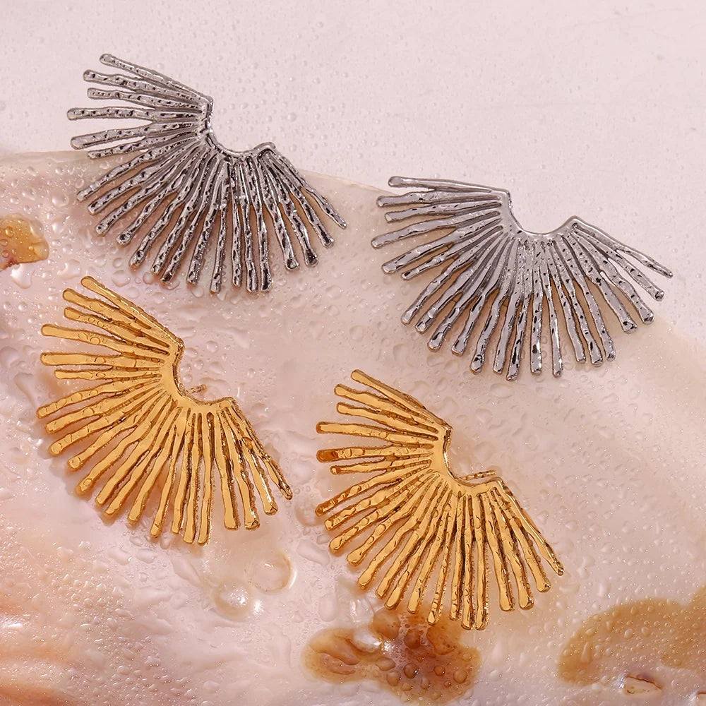 Guarantee Dreamshow Street Jewelry Boho Stud Earrings Gold Plated Jewelry Stainless Steel Earrings Wholesale Boucles D'oreilles