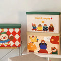 Household Foldable Felt Cute Cartoon Storage Box Toy Snack Organizer Clothing Storage Basket