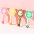 Gmagic Girls White Matte Touch Soft Nylon Bristle Air Cushion Massage Care Cute Cartoon Design Hair Brush for Kids Girls