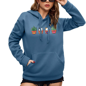 Bulk Custom Logo Print Women's Autumn Spring Winter Casual Knitted Hoodie 100% Polyester Quick Dry Breathable Eco-Friendly