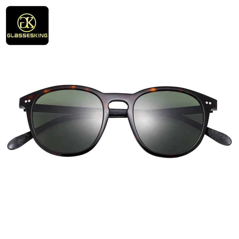 U-Top Mirror Outdoor Sunglasses Men Travel Leisure New Design Custom Acetate and Carbon Fiber Polarized Sunglasses