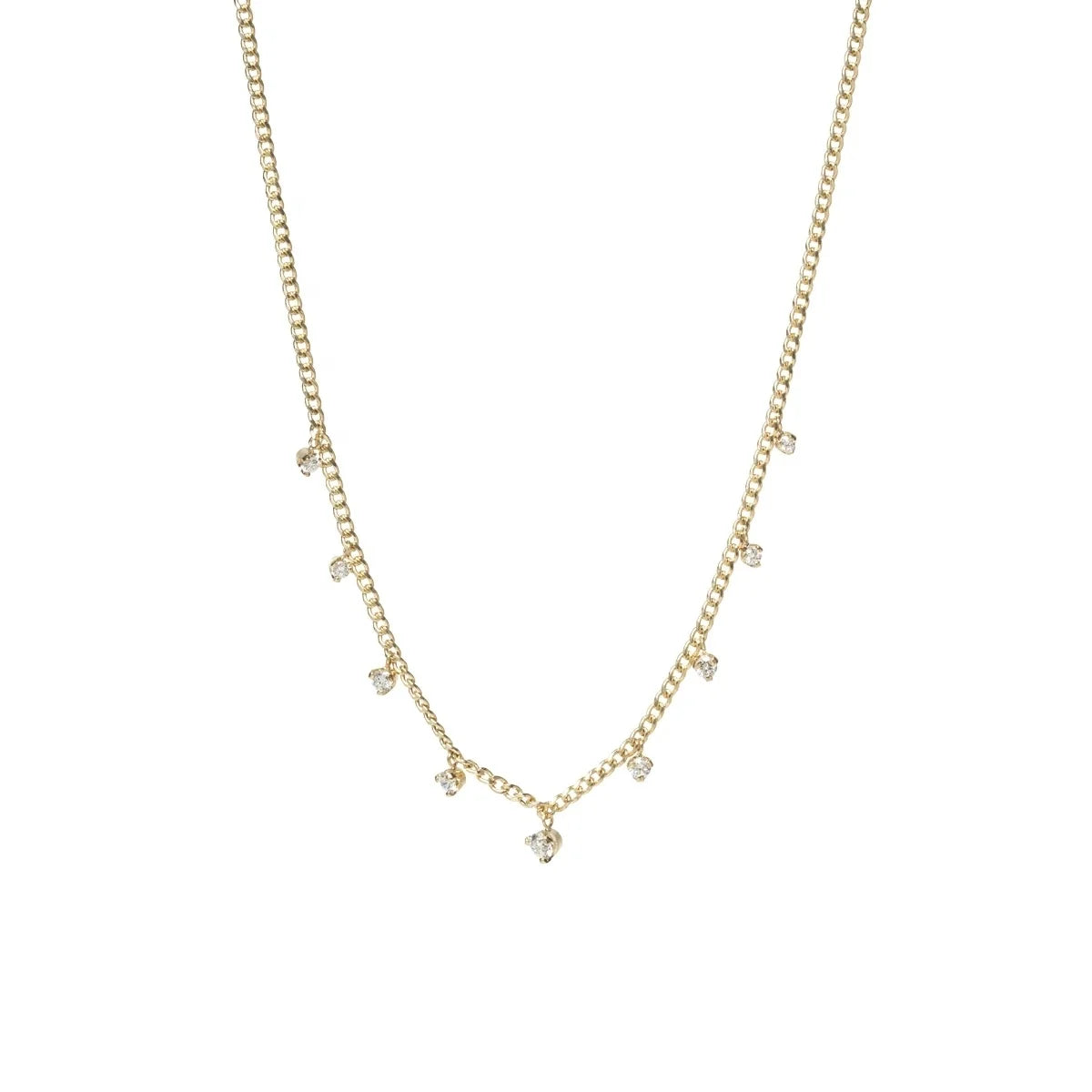 LOZRUNVE Fashion 18k Gold 14k Gold Plated Trendy Curb Chain Necklace Choker