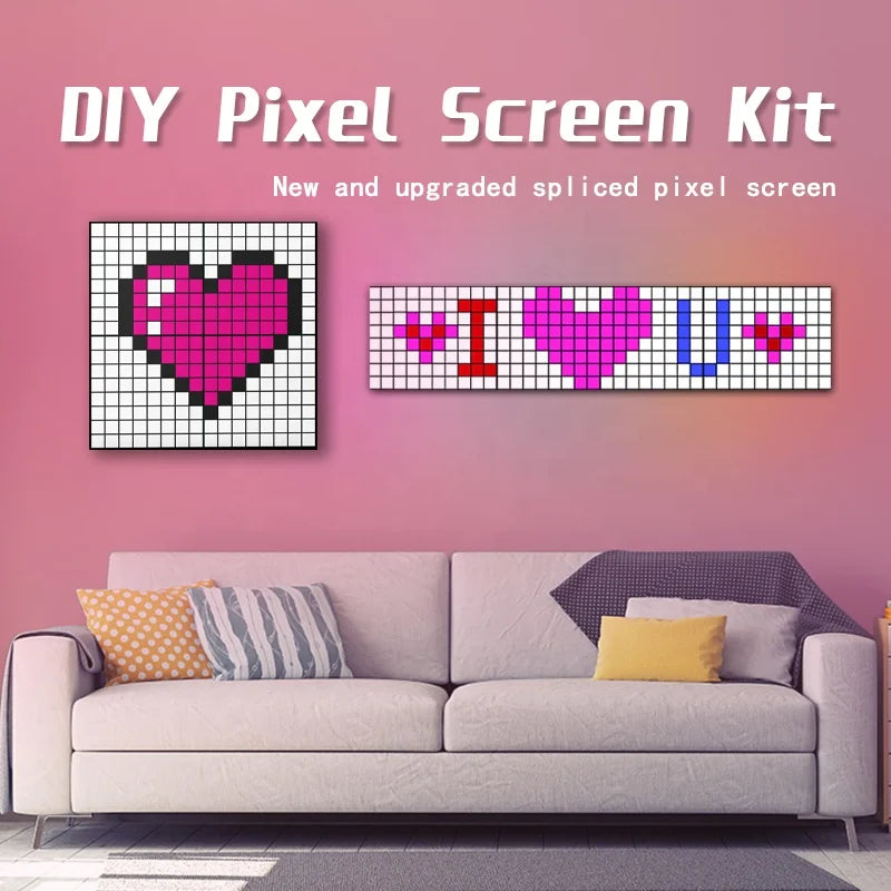 New Arrival RGB LED Pixel Light DIY Display Splicing Screen for Commercial Art Creation Bluetooth Digital App Control for Game