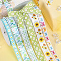 Ribest Custom Printed Satin Ribbon Green White Plaid Flower Logo OEM Wholesale