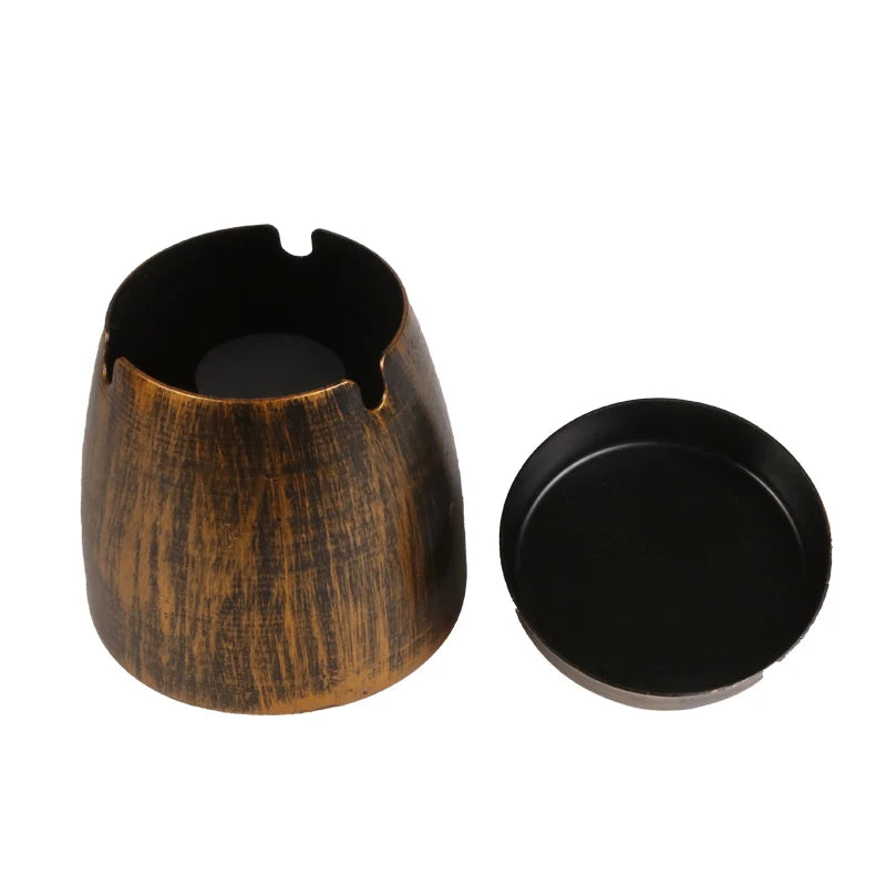 Erliao Hot Selling Outdoor Waterproof Cigarette Ashtray Smoking Accessories Windproof Metal Smoking Ashtray