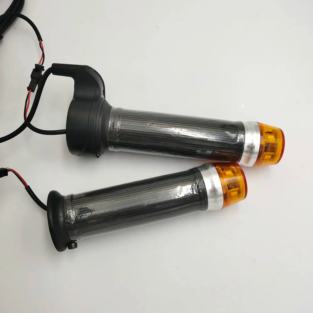 Twist Throttle/Grips+Turning Light Electric Bike Accessory Scooter Rolling Handlebar Accelerator MTB Tricycle Mobility Parts