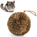 Small Pet Toy - Handmade Woven Hanging Grass Rope Ball for Hamsters Parrots Cats and Rabbits - Interactive Play Ball