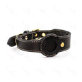 Personalized Adjustable Luxury First Layer Genuine Leather Airtag Dog Collar