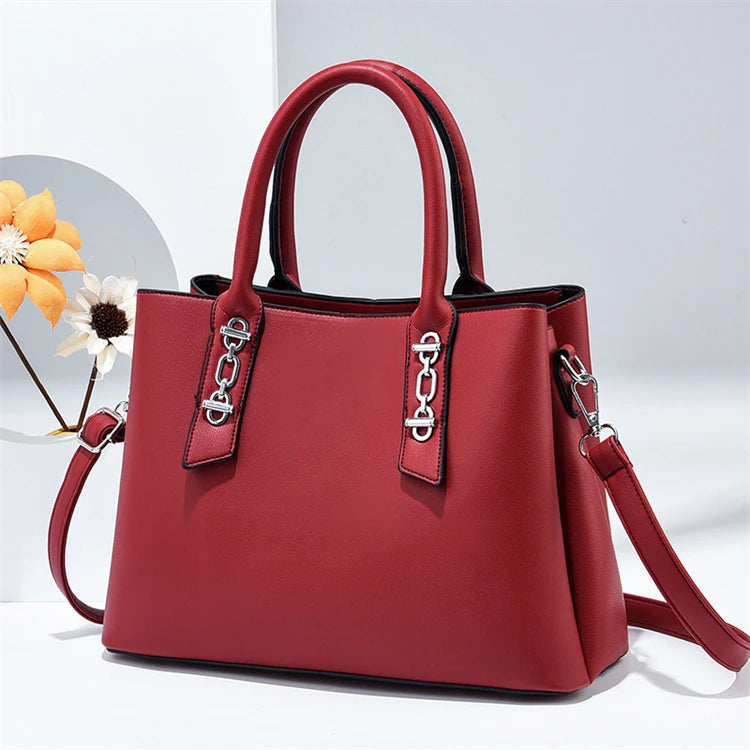 High Quality Brand Private Logo Fashionable Big Luxury Handmade Pu Leather Handbags Manufacturers