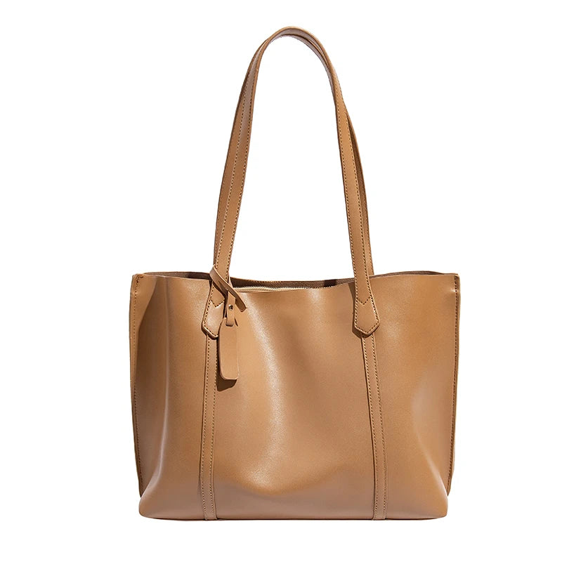 Designer New Fashion Trendy Women Luxury Big Handbag Wholesale PU Leather Large Capacity Ladies Black Tote Hand Bag