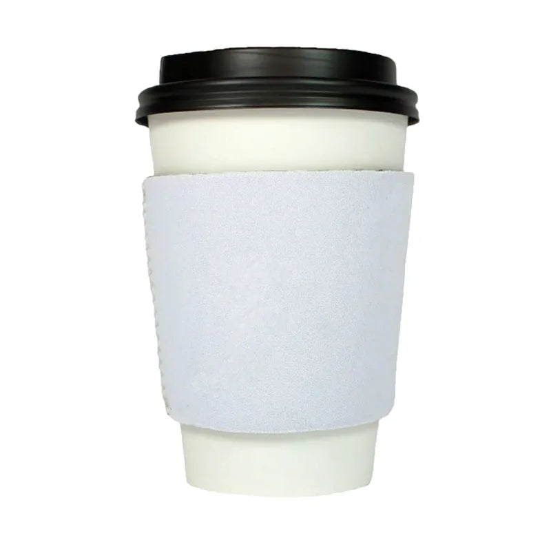 Sublimation Blank White Insulated Iced Coffee Cup Sleeve Neoprene Coffee Cup Holder Cover for Photo Print