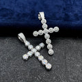 Fashion Simple Cross Pendant Necklace Jewelry for Women Gold Plated VVS Moissanite Cross Pendant Necklace