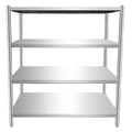 4 Tiers Rack 201 304 Stainless Steel Storage Shelf for Kitchen Commercial Storage Shelf
