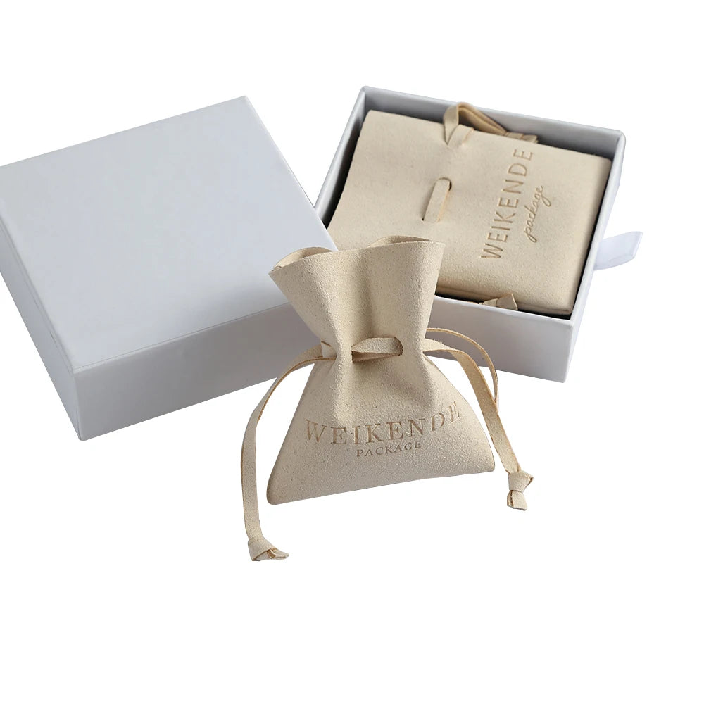 8x10cm Manufacturer Custom Small Boutique Luxury Wedding Gift Jewelry Packaging Bag Chain Pouch