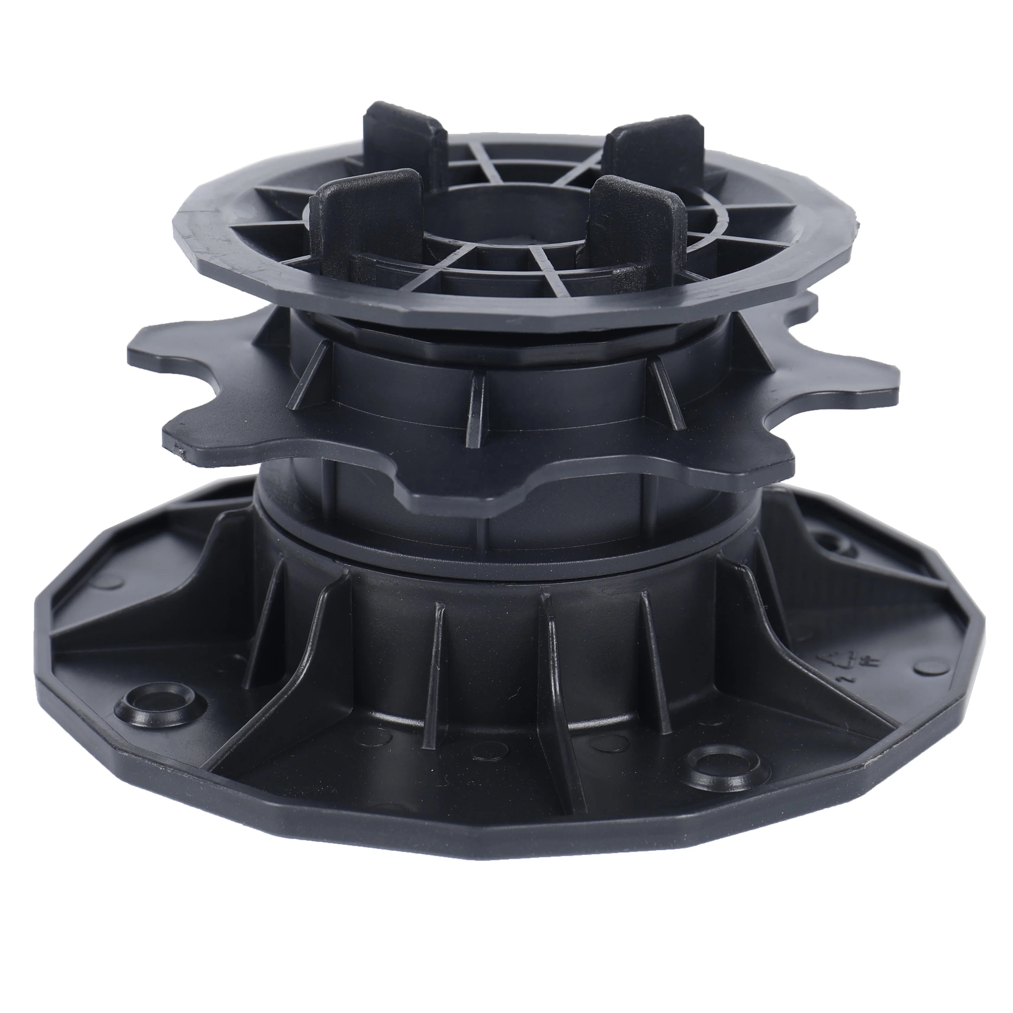 Adjustable Plastic Pedestal Raised Floor Support System Tile Self Leveling Height Adjusting Support System XF-T203D 75-110 mm