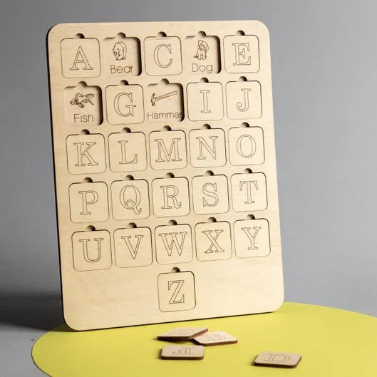 Custom Montessori English Alphabet Toy English Alphabet Board Educational Toys for Kids 2023