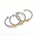 Elegant Zircon Twisted Wire Wrapped Stainless Steel Bracelet High Quality Non-Tarnish Commuter Jewelry for Women Fashion Bangles