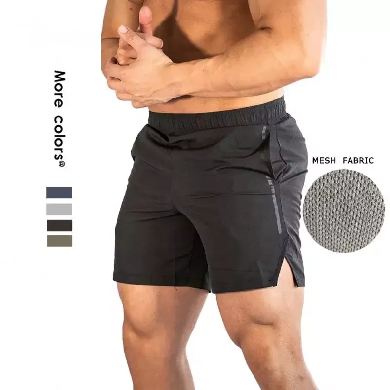 Customized Workout Fitness Clothing  Men's Shorts Solid Color Breathable High Quality Mucle Men's Sports Shorts