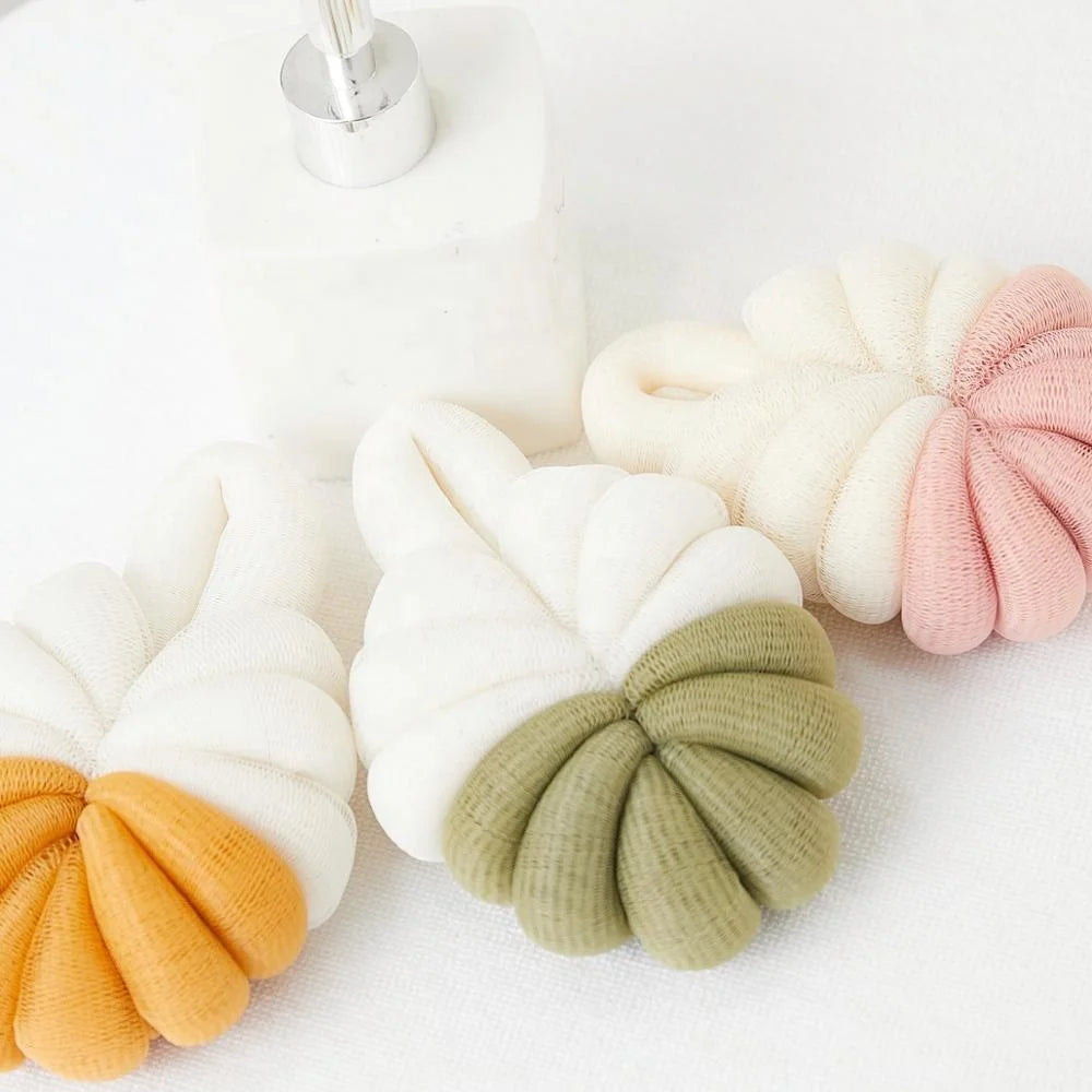Tortoise Shower Bath Flower Good Quality Body Exfoliating Colorful Washing Ball Cheap Mesh Bath Sponge
