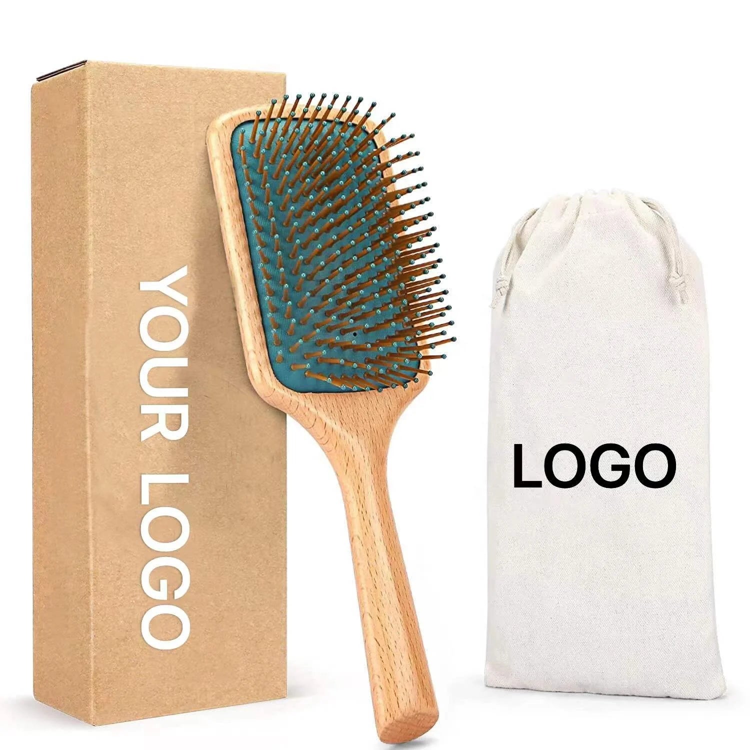 Yozeal New Design Custom Airbag Comb Anti-Static Detangle Brush Wood Air Cushion Massage Men & Women's Combs