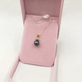 8-11 MM NATURE Tahitian Black Pearl Sea-salt PEARL NECKLACE A+ Baroque Shape Tahitian Pearl925 SILVER CHAIN 16 Inch 18 Inch