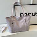 High Capacity Women's Commute Shopping Shoulder Bags Portable Ladies Fashion Purse Handbag Solid Colour Female Canvas Bag