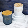 S-Moon Luxury 8oz Frosted Glass Candle Jars Round Shape Custom Logo 200ml 300ml 350ml Capacity for Gifts Print Applications
